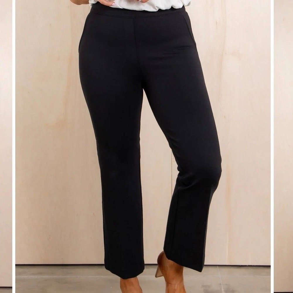 SPANX Black The perfect Ponte Slim Straight Leg Pull On Pants Women Petite Large